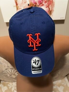 New MLB Mets Blue & Orange Baseball Cap